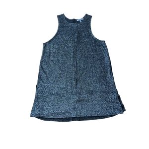 Olivia Sky Sleeveless Mini Dress Black Silver Glitter Size XL